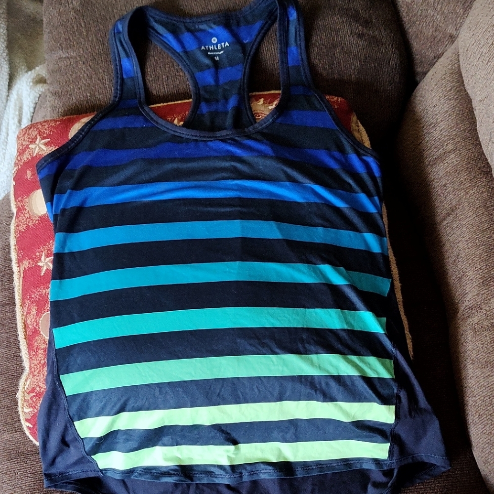 Athleta Striped Racerback Tank Top